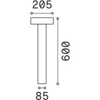 Tesla 4 Light Outdoor Bollard Light Anthracite IP44