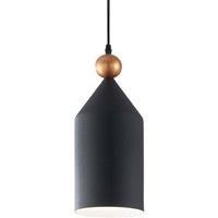 Netlighting Triade 1 Light Dome Ceiling Pendant Light Black