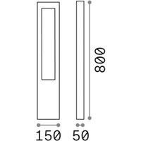Ideallux Ideal Lux Vega path light, brown, aluminium, height 80 cm