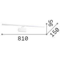 Ideal Lux ALMA - Integrated LED Picture Wall Lamp 1 Light Chrome 3000K