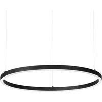 Ideal Lux Oracle - Integrated LED Circle Ceiling Pendant Lamp 1 Light Black 3000K