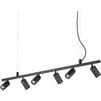 Ideal Lux Dynamite - Indoor Spotlight Ceiling Pendant Lamp 6 Lights Black, GU10