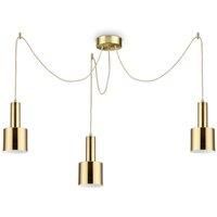 Ideal Lux Holly - Indoor Ceiling Pendant Lamp 3 Lights Brass Satin, E27