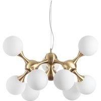 Ideal Lux NODI - Indoor Mutli Arm Ceiling Pendant Lamp 9 Lights Brass Satin, E14