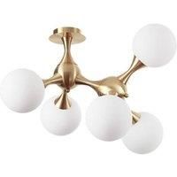 Ideal Lux NODI - Indoor Mutli Arm Ceiling Lamp 5 Lights Brass Satin, E14