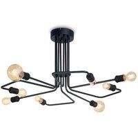 Ideal Lux Triumph - Indoor Mutli Arm 8 Lights Ceiling Lamp Black, E27