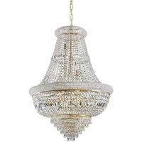 Ideal Lux Dubai - Indoor Ceiling Chandelier Pendant Lamp 24 Lights Gold, E14