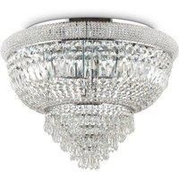 Ideal Lux Dubai - Indoor 24 Lights Flush Chandelier Ceiling Lamp Chrome, E14