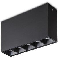 Ideal Lux LIKA - Integrated LED 5 Lights Surface Mounted Ceiling Lamp Black 3000K