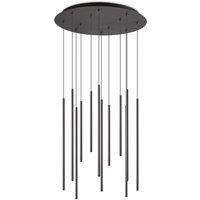 Ideal Lux Filo Decorative 12 Drop Cluster Pendant Ceiling Light Black 3000K
