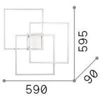 IDEAL LUX lampada Modello Frame PL Quadrato Nero 270678