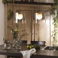 Ideallux Ideal Lux Fade LED hanging light chrome-transp.