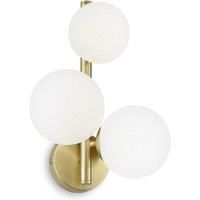 Ideallux Ideal Lux Perlage wall lamp 3flg brass/white