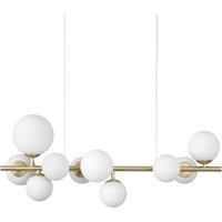 Contemporary Brass Metal Bead Suspension 10 Lights G9 3W 3000K Hot Light