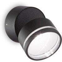 Ideallux Ideal Lux Omega Round LED wall lamp 4,000 K black