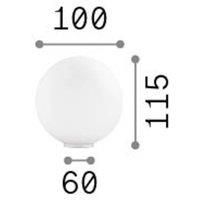 Ideallux Ideal Lux Mapa table lamp, 10 cm, opal glass, white, globe