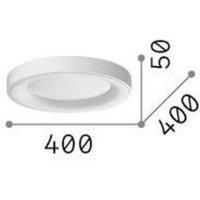 Ideallux Ideal Lux LED ceiling light Planet, black, 40 cm, metal