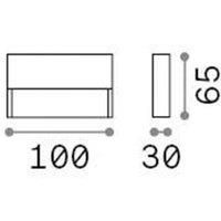 Ideallux Ideal Lux LED outdoor wall light Dedra, white, 10 x 6.5 cm