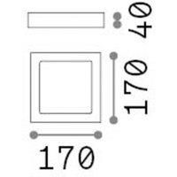 Ideallux Ideal Lux LED wall lamp Universal, white, aluminium, 17x17 cm