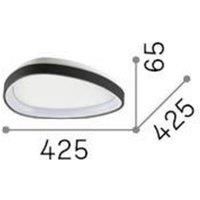Ideal Lux Gemini 42cm ON-Off Integrated LED Semi Flush Light Brass 3000Lm 3000K