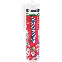 Mapei Mapesil AC Silicone Sealant 310ml 120 Black 310 ml