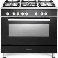 KENWOOD CK306 90 cm Dual Fuel Range Cooker  Black & Chrome