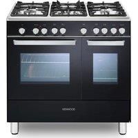 KENWOOD CK406 90 cm Dual Fuel Range Cooker  Black & Chrome