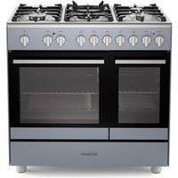 KENWOOD CK600DF-SL 90 cm Dual Fuel Range Cooker £ Slate Grey & Chrome, Silver/Grey