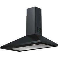 Delonghi DCH900BL 90cm Chimney Hood in Black 3 Speed Fan B Rated