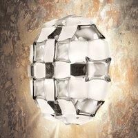 Slamp Mida wall light, 32x32 cm, platinum/white