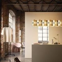Slamp LED hanging light La Lollo, gold-coloured, 140 cm