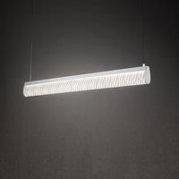 Slamp LED hanging light Modula, pleated, light grey