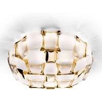 Slamp Mida wall light, 50 cm white and gold