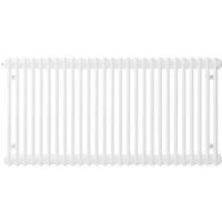 Henrad by Stelrad White 2 Column Horizontal Designer Radiator - 500 x 854mm