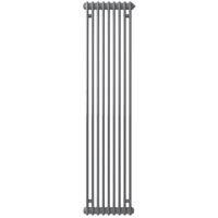 Henrad by Stelrad Grey 2 Column Vertical Designer Radiator - 1800 x 440mm