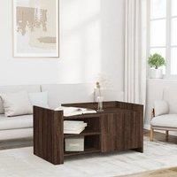 Berkfield Home Coffee Table Brown oak 100x50x50 cm Engineered Wood | Size: 100 x 50 x 50 cm