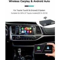 AUTOABC Wireless Carplay Android Auto for TOYOTA Touch2 Entune2.0 Highlander Tundra Sienna Prius Yaris Camry CHR Module Decoder