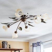 ONLI Miranda ceiling light, 6-bulb, oval, bronze