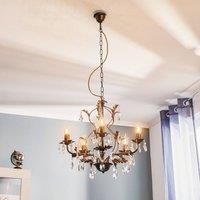Euluna Teresa chandelier with crystals, 5-bulb