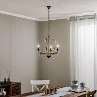 ONLI Teresa chandelier with crystals, 3-bulb