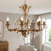 Euluna Teresa chandelier with crystals, 8-bulb