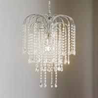 ONLI Pioggia hanging light, crystal rain 40 cm chrome