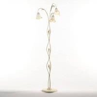 ONLI Lucrezia floor lamp in ivory, flower lampshade