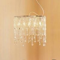 ONLI Laila hanging light, crystal elements, 5-bulb