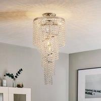 ONLI Elica ceiling light with crystal spiral, 35cm