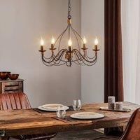ONLI Fiamma Marrone chandelier 5-bulb, no lampshades