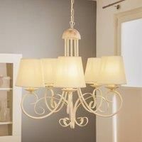ONLI - Pompei 5 Lights Chandelier with lampshades Bianco