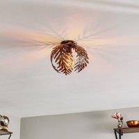 Euluna Felce ceiling light as a fern in bronze, 27 cm