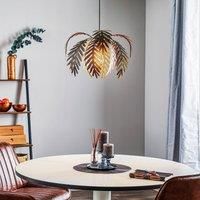 ONLI Dubai pendant light, palm design, 46 cm, bronze