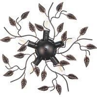 Euluna Cernecchio ceiling light, five-bulb, bronze